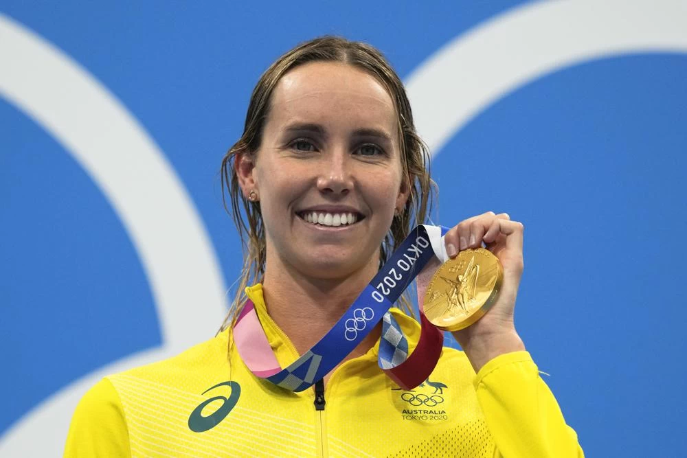 Australian Emma becomes first female swimmer to win 7 medals in Olympics